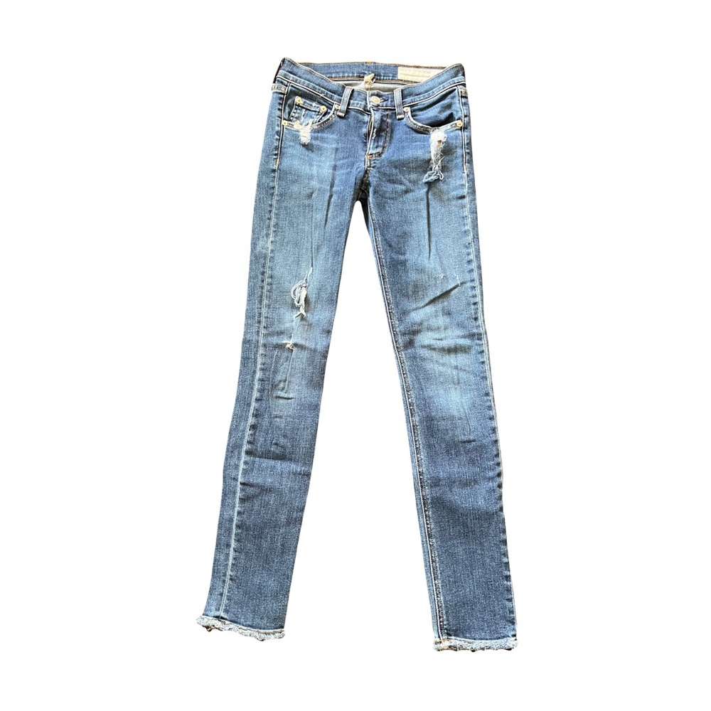 Rag & Bone Cate Destroyed Skinny Mid-Rise Jeans